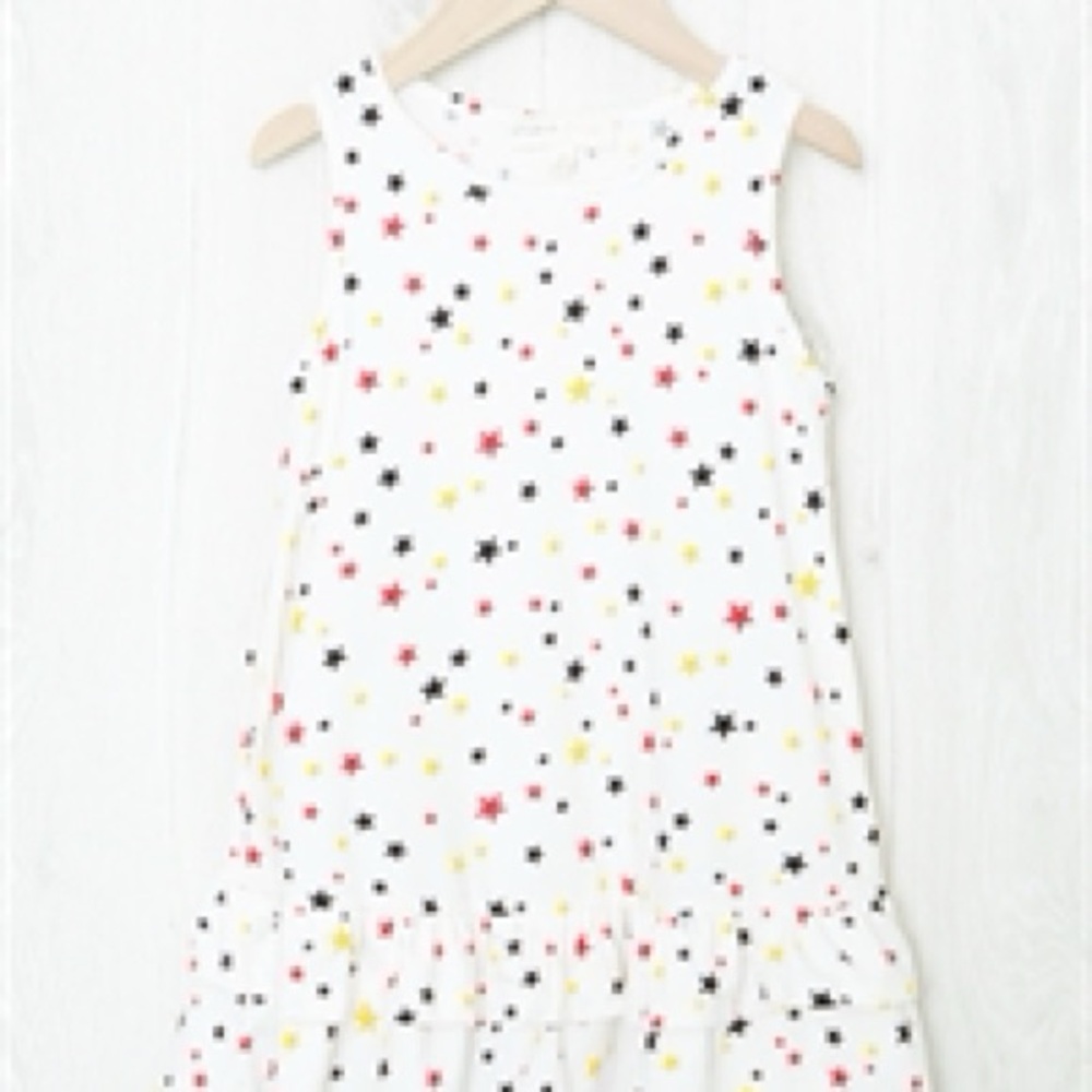 Starry White Kids Casual Dress